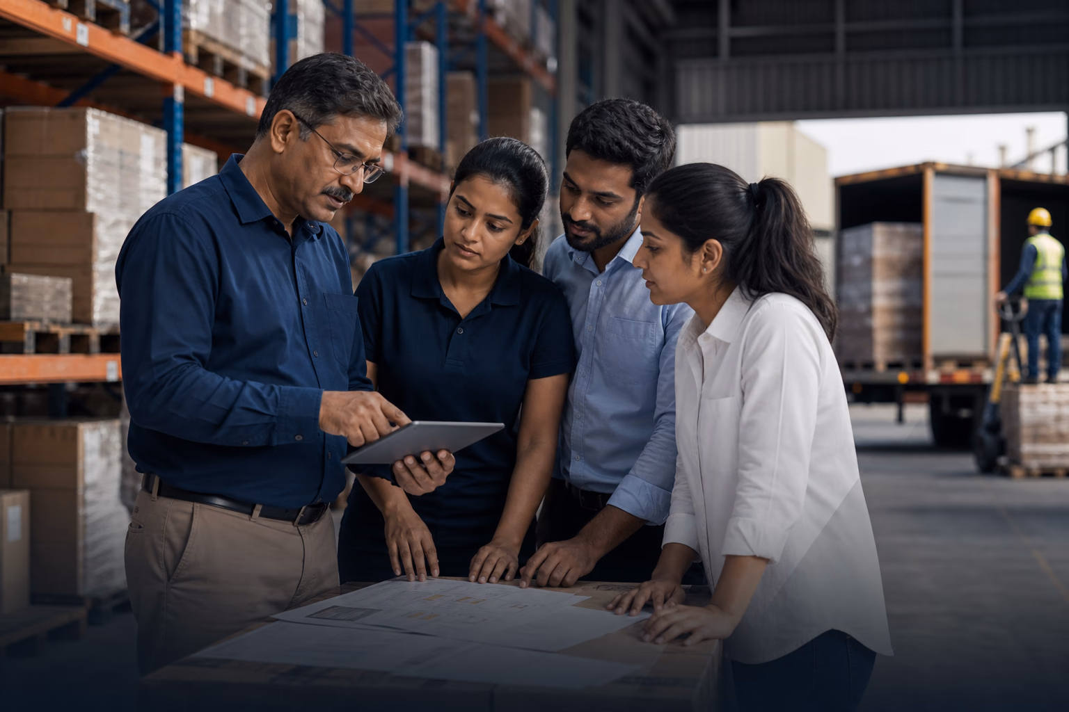 Experienced logistics practitioner mentoring learners
